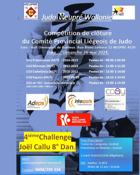 Judo Neupré Wallonie